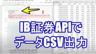 IB証券(インタラクティブ・ブローカーズ証券)のAPIを利用して個別株、ETF、先物のヒストリカルデータの出力できるJupyter notebookファイルの提供